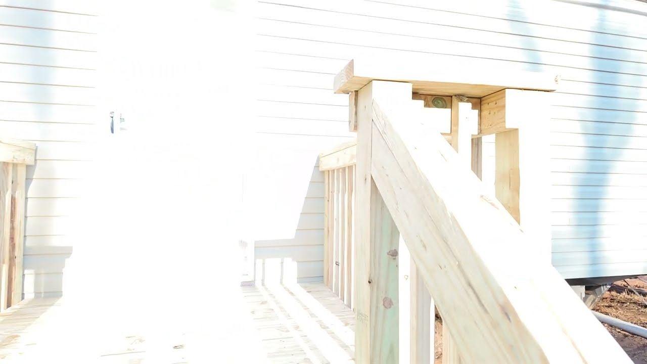 THE MOBILE HOME CREW JUST LEFT FOR TODAY. LET'S CHECK ON THEIR PROGRESS #single wide #porch #Steps