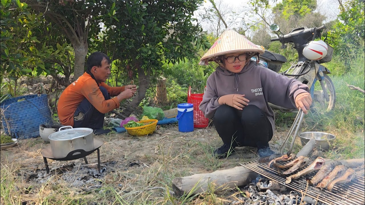 Một Hang Sâu Chứa Nhiều Cá_Nướng Vỉ Cá Trê Trắng Ăn Kèm Rau Dưa Cải Chua...| ONMT #Tập 211