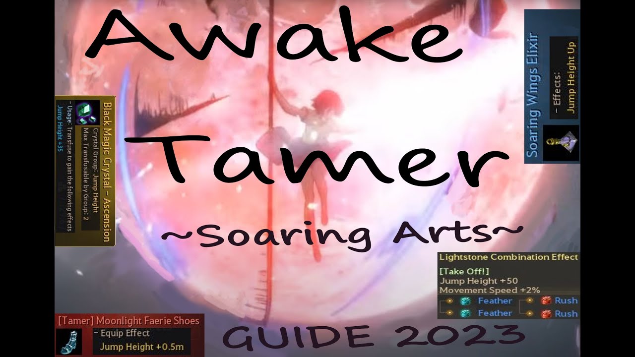BDO Awake Tamer ~Soaring Arts~ GUIDE! The Basics, *NEW* Skyreach Ascent! Bolt Jumps, Aerial Stomp!?🦅
