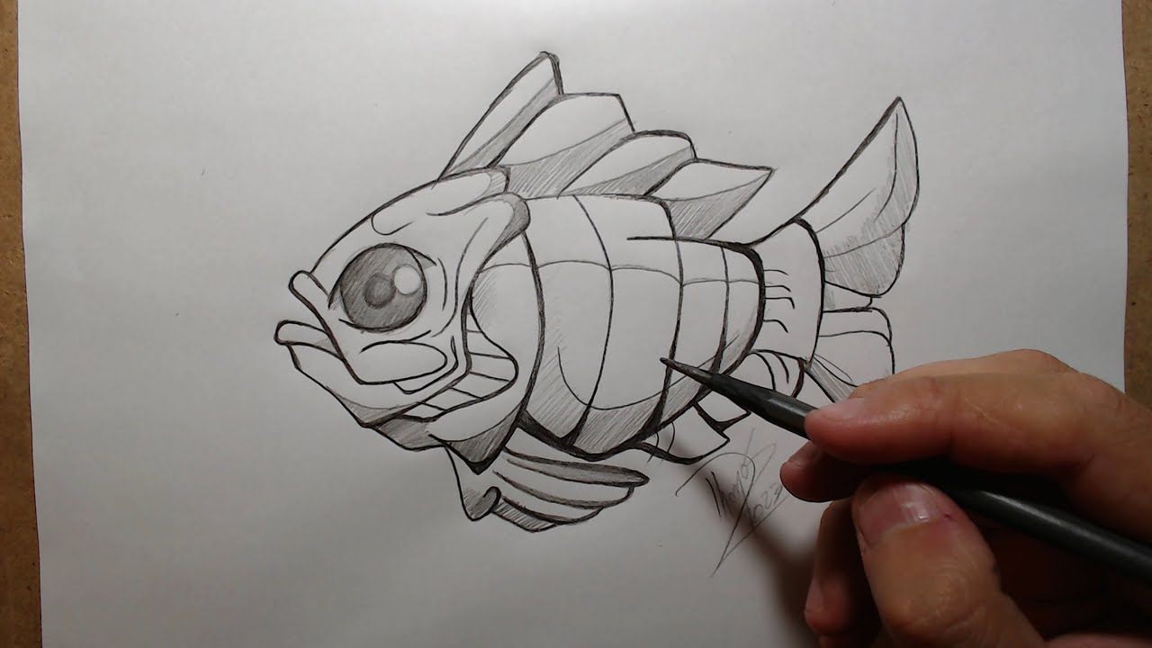 Como desenhar um peixe passo a passo