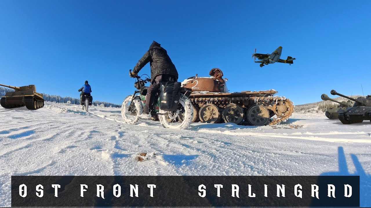 Teaser: Zimní bushcraft E fatbike expedice ve zmrzlém sněhu. Kampaň na Stalingradské bojiště.