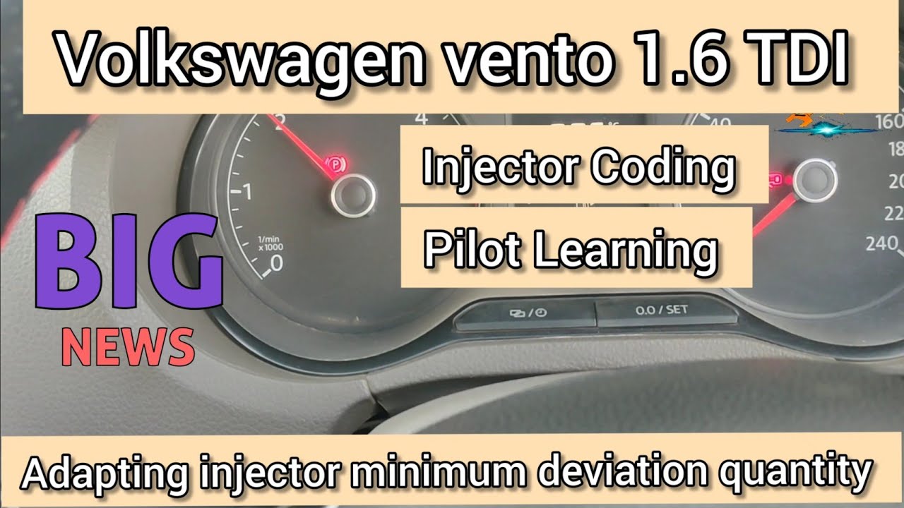 adapting injector minimum deviation quantity|1.6 TDI injector coding|Vento skoda Injector Coding