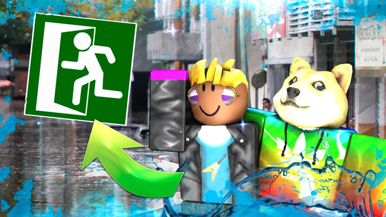 ESCAPA DE LAS INUNDACIONES EN ROBLOX con WhiteZunder
