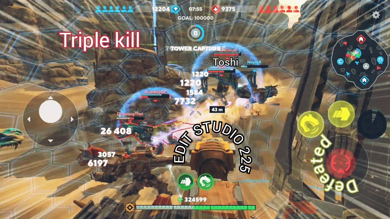 Dino Squad game play Toshi VS Edit studio @DinoSquad