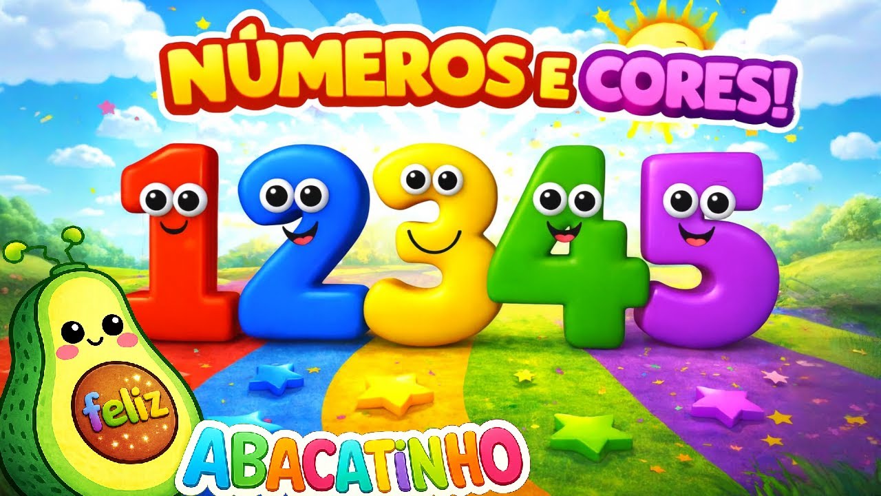 Aprenda Cores e Numeros! | Abacate Feliz | Musicas Infantis e Desenhos Animados Em Português!