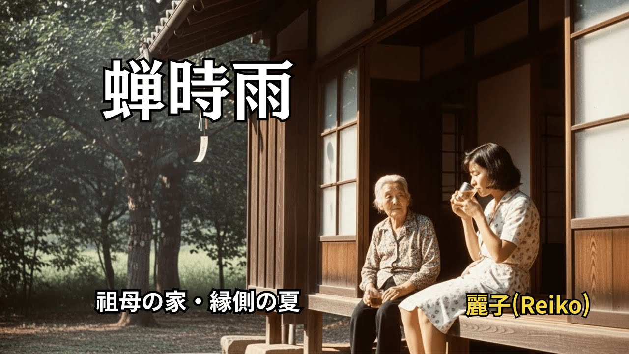 【昭和歌謡風】蝉時雨｜麗子｜祖母の家と縁側、麦茶の夏