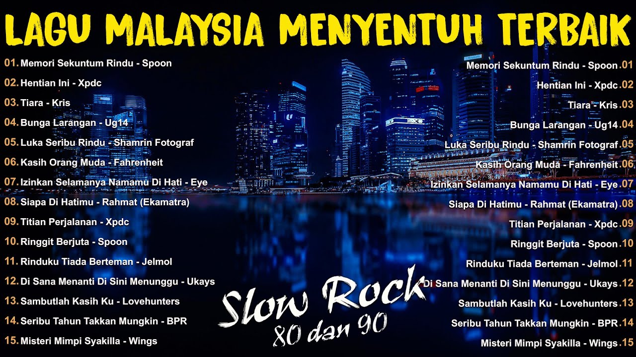 Lagu Slow Rock LEGENDA Malaysia - Lagu Rock Kapak Malaysia 80-90an Terbaik - Lagu Malaysia Populer