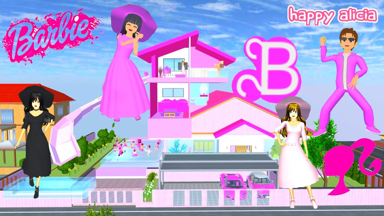 Mio Ubah Rumah Jadi Waterpark Barbie🤣😱💦 Yuta Ketemu Barbie Palsu | Sakura | Happy Alicia