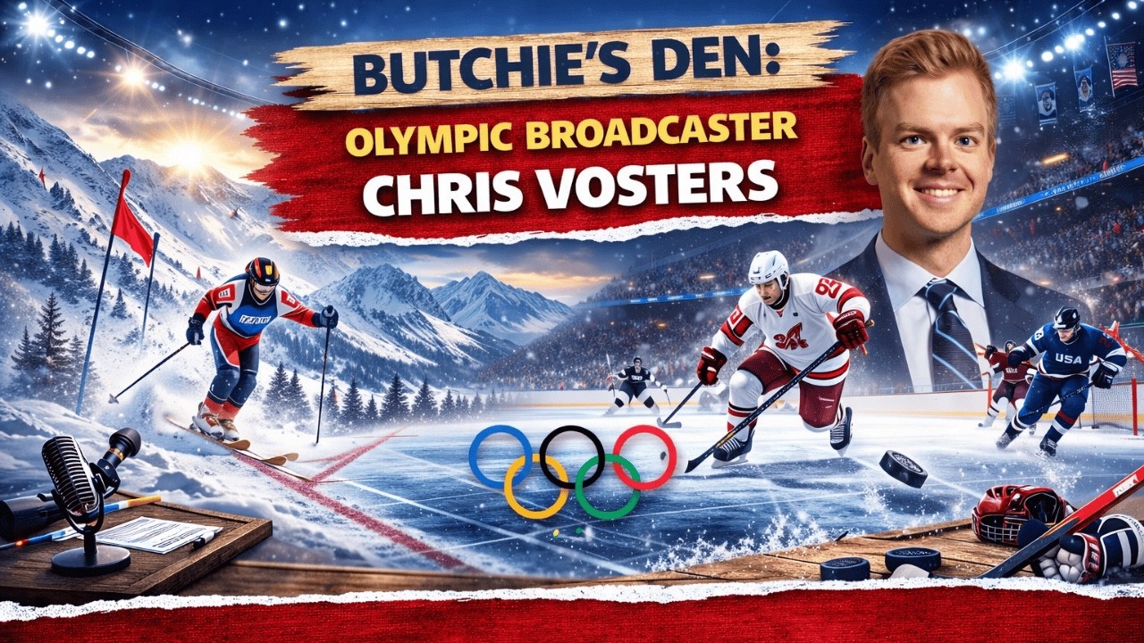 Olympic Broadcaster Chris Vosters visits the Den.