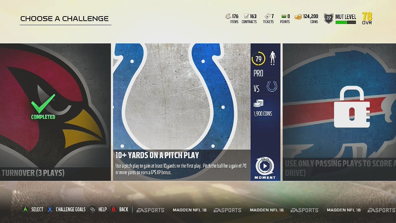 Madden NFL 18 | Gauntlet | Veteran Challenge #13 | 10+ Yards On Pitch Play
