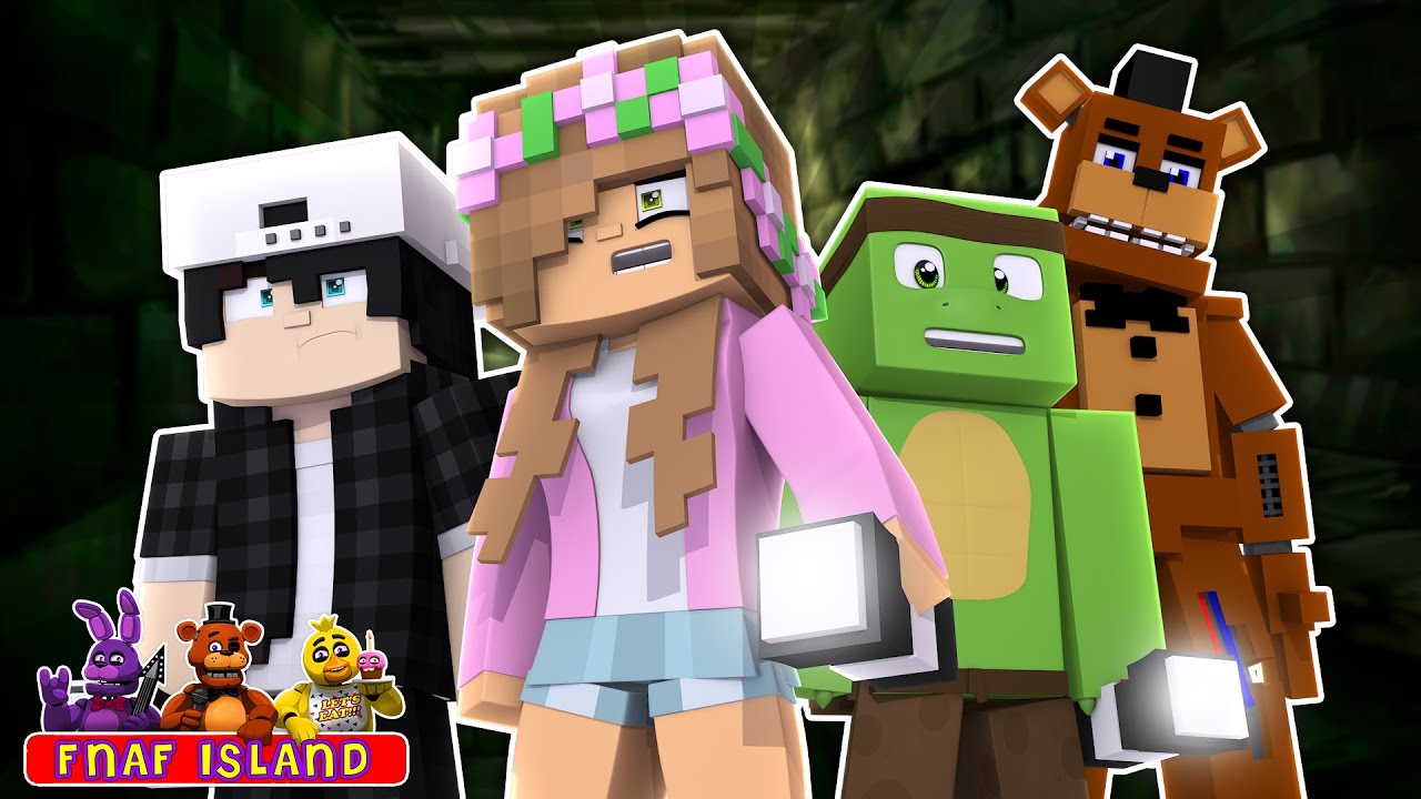 ЗАСТРЯЛА ОДНА НА ОСТРОВЕ FNAF! Minecraft: Five Nights at Freddies с LittleKelly, TinyTurtle и Raven