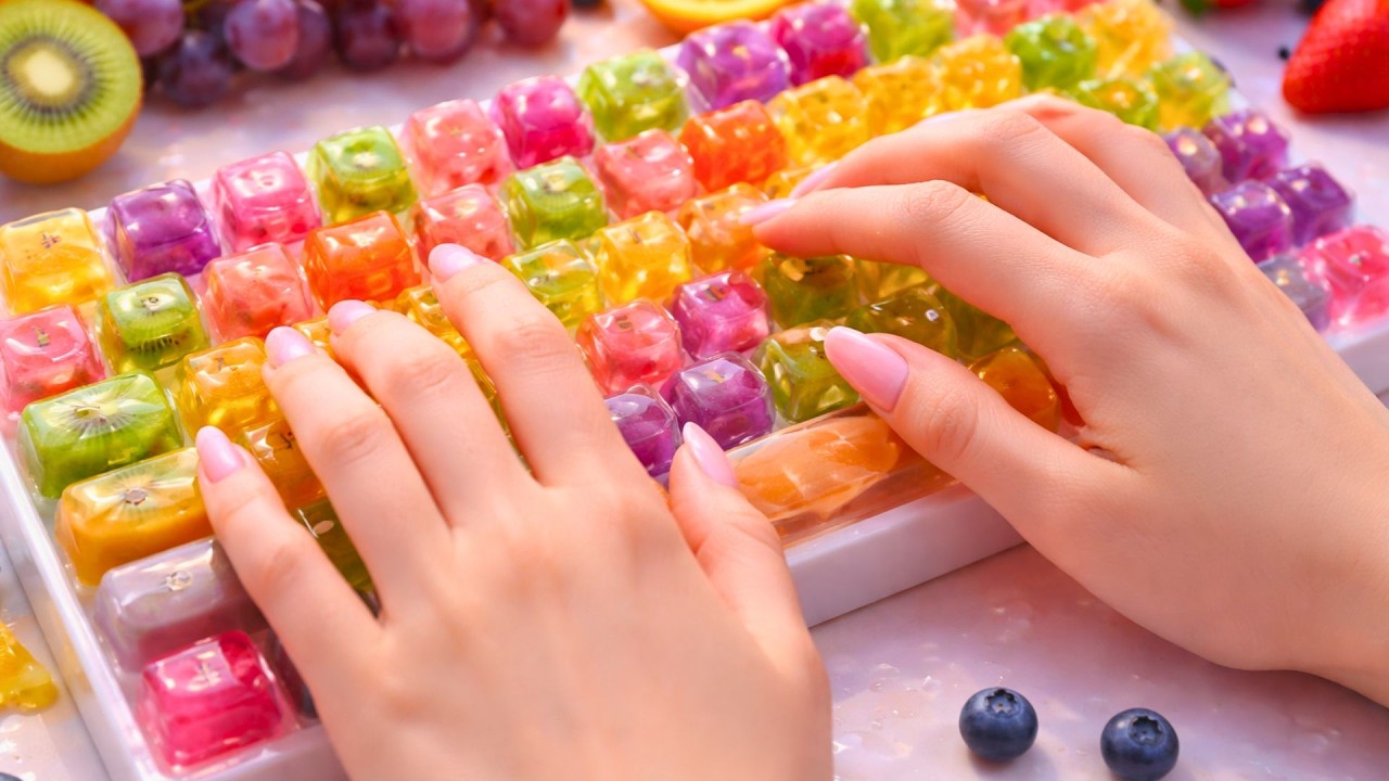 🥝 10 Minutes Fruit Jelly Keyboard Typing ASMR | Juicy & Relaxing Sounds for Sleep