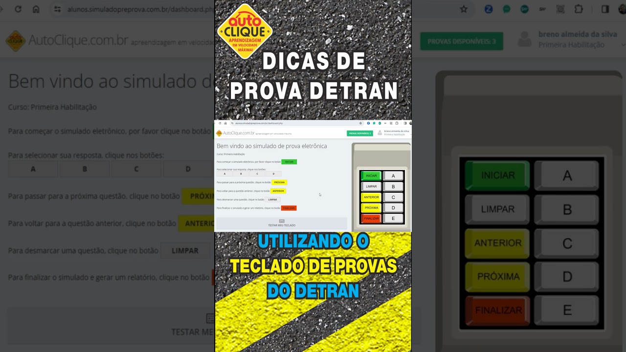 CONHECENDO O TECLADO DE PROVAS DO DETRAN #provadetran