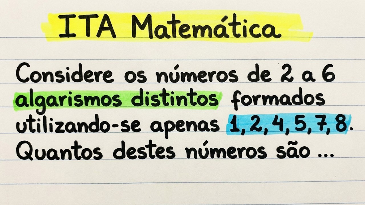 Matemática do ITA: Princípio Fundamental da Contagem