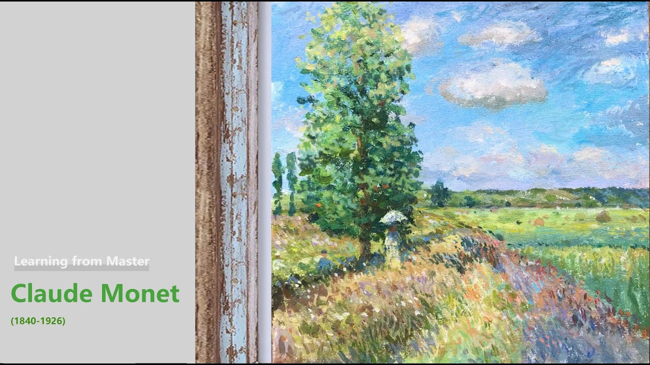Easy Monet Painting for Beginners | Acrylic Painting  | Impressionist Landscape