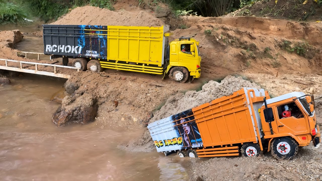Pembangunan IRIGASI PERAIRAN untuk persawahan‼️ Rc truk Hino 500, Rc fuso 220ps, CANTER hdx