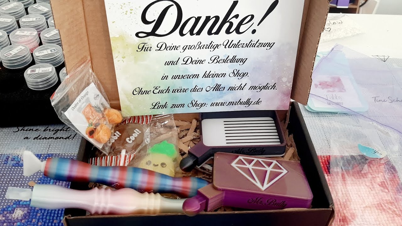 Diamond Painting Unboxing ♡ Mr. Bully | 3D Schiffchen und Stifte, mega toll 😍