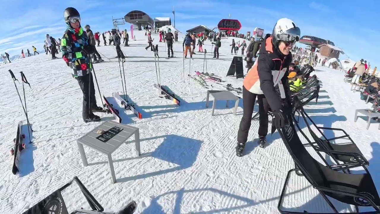 Retour de Live 3000 dans la télécabine et café au chalet de Mio
