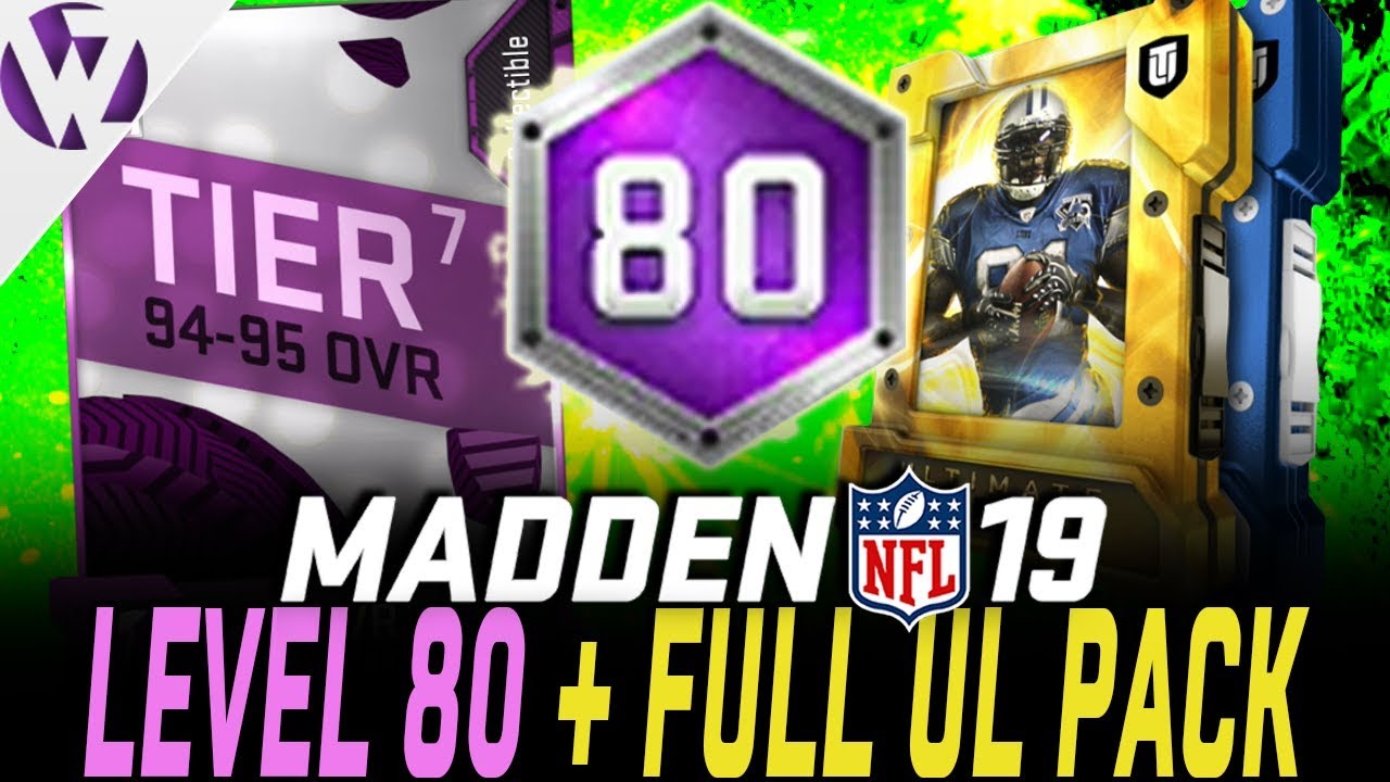 FULL ULTIMATE LEGEND PACK! LEVEL 80 PACKS! - Madden 19 Pack Opening