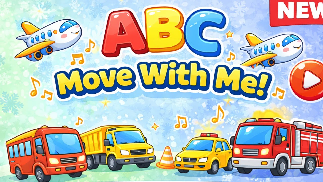 ABC Move With Me! 🚗✈️ | Alphabet Song with Moving Vehicles for Kids