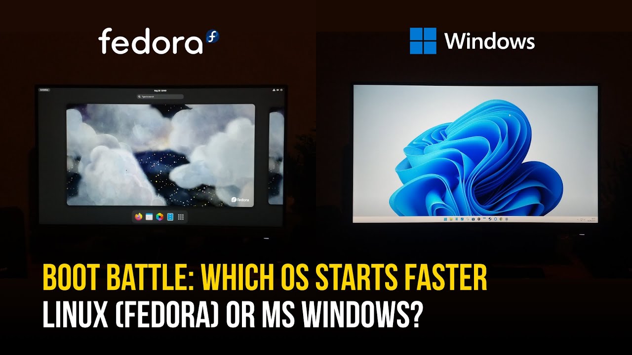 Windows vs Linux Fedora Boot Time Showdown - Which OS Starts Up Faster On NVMe SSD? Here's Results!