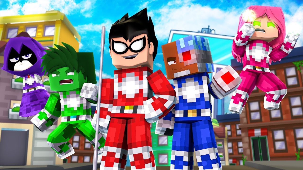 POWER RANGERS ⚡ Minecraft Teen Titans GO / Animation