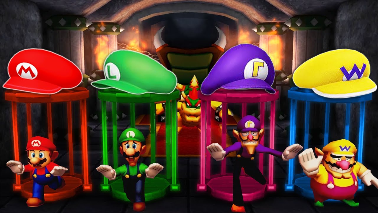 Mario Party The Top 100 Minigames - Mario Vs Luigi Vs Waluigi Vs Wario (Master Difficulty)