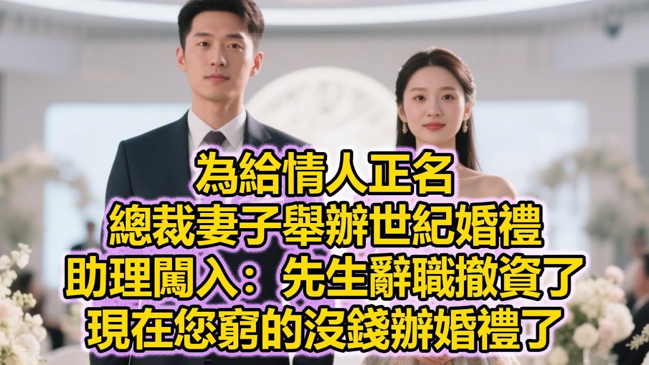 為給情人正名，總裁妻子舉辦世紀婚禮，助理闖入：先生辭職撤資了，現在您窮的沒錢辦婚禮了
