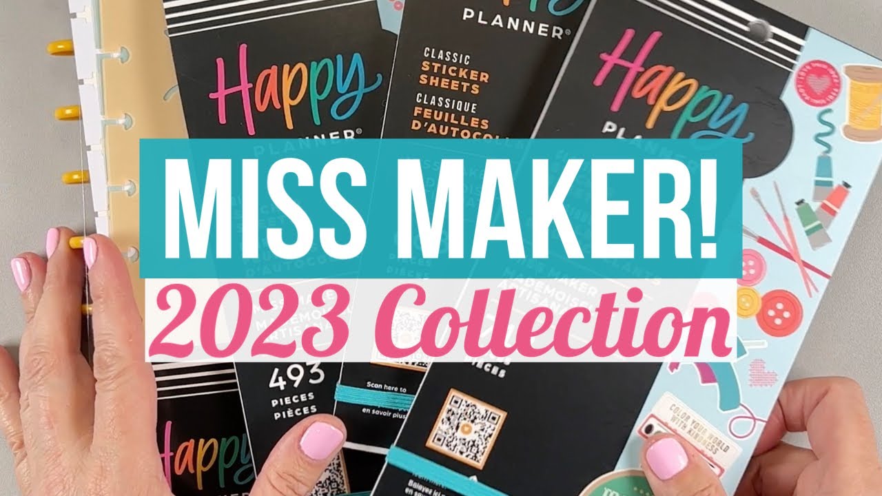 NEW! Happy Planner Miss Maker 2023 Collection Flip Through - Sticker Books, Notebook & Stencils