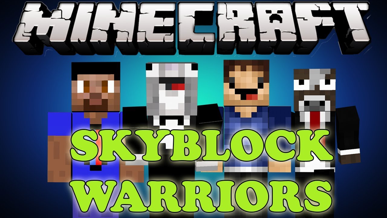 Minecraft SKYBLOCK WARRIORS ft. Woofless, Rusher & Vikk w/ Facecam