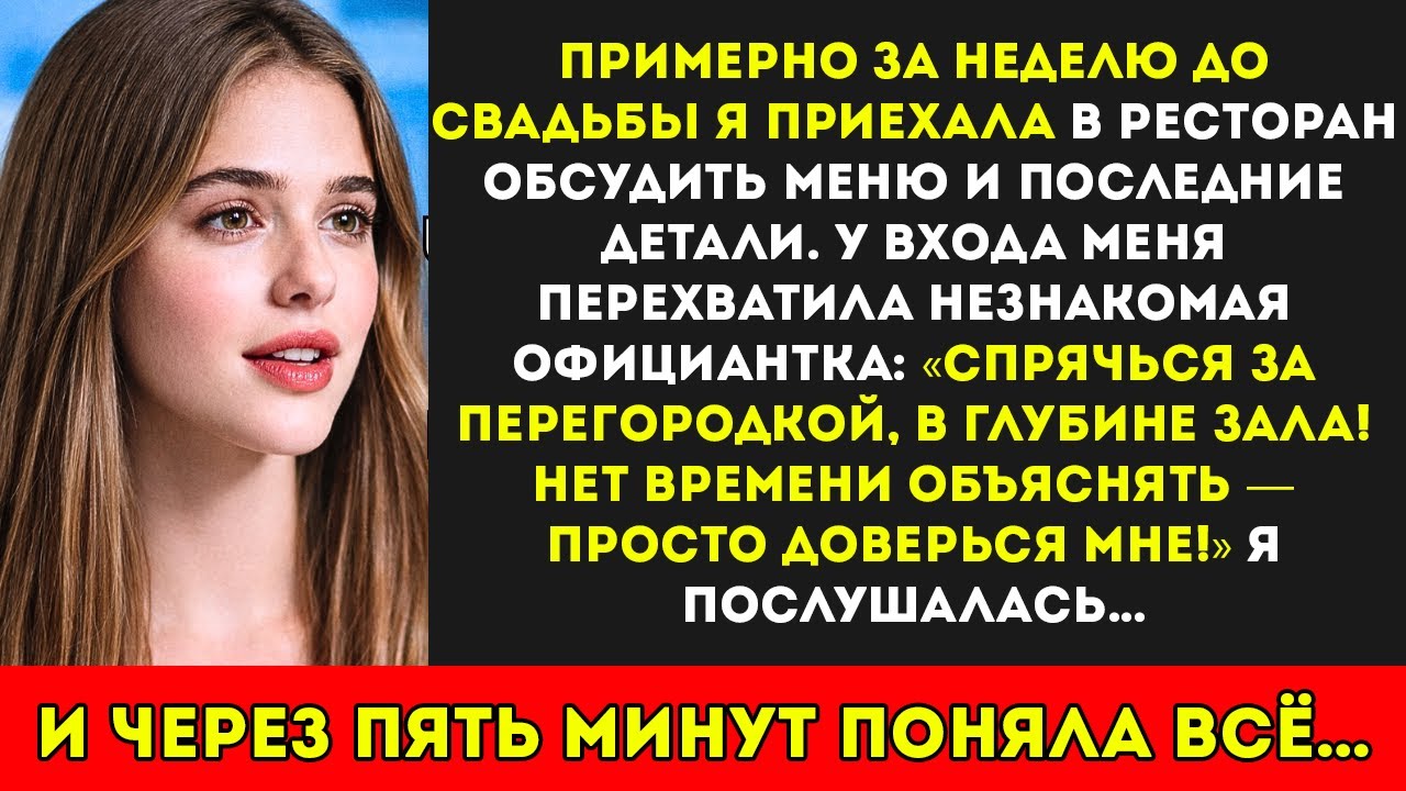«Спрячься сейчас!» — прошептала официантка. Я послушалась… и через пять минут поняла всё…