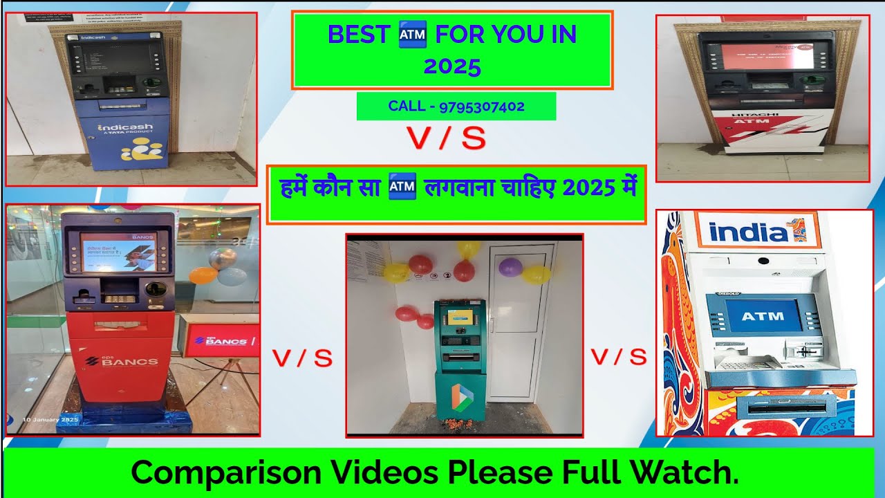 COMPARISON TSI ATM V/S HITACHI ATM V/S EPS ATM V/S VAKRANGE V/S INDIA 1 ATM FRANCHISE | REVIEW #atm
