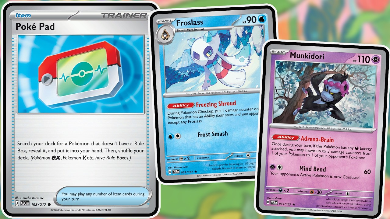 Froslass Munkidori With Poke Pad In The Ascended Heroes Format