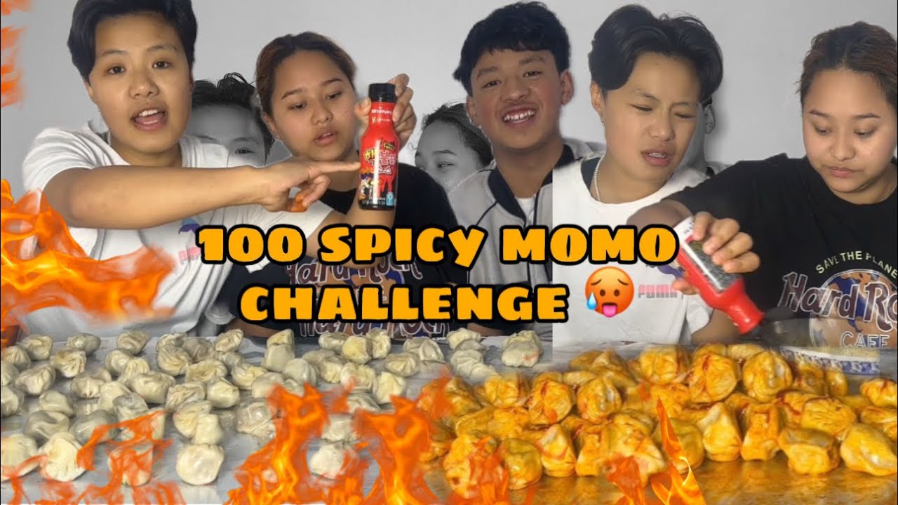 100 SPICIEST MOMO CHALLENGE 🥵WITH KOREAN SPICY SAUCE 🤤 BALLA BALLA KHAISAKYO HAU