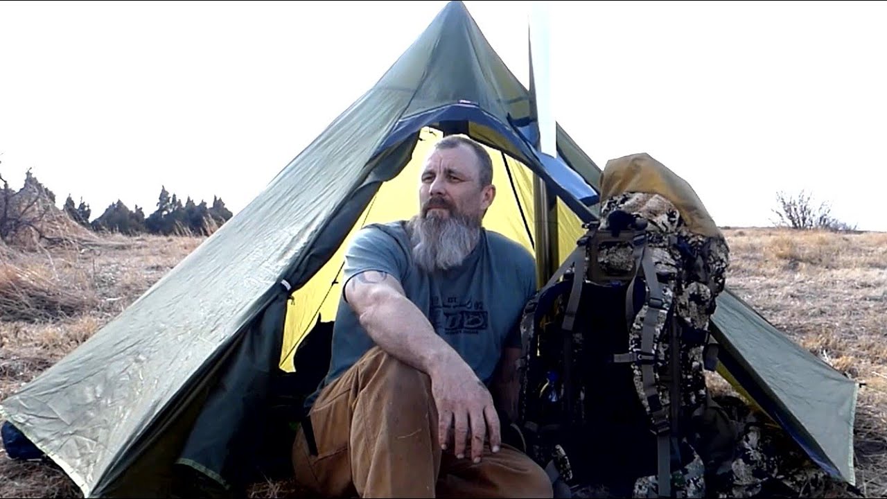 LUXE HEX PEAK TENT WITH STOVE!