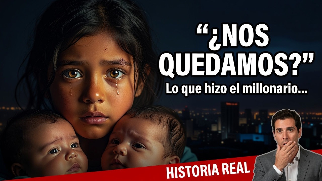 Un millonario vio a una niña sola con dos bebés en la calle… su decisión CAMBIÓ TODO
