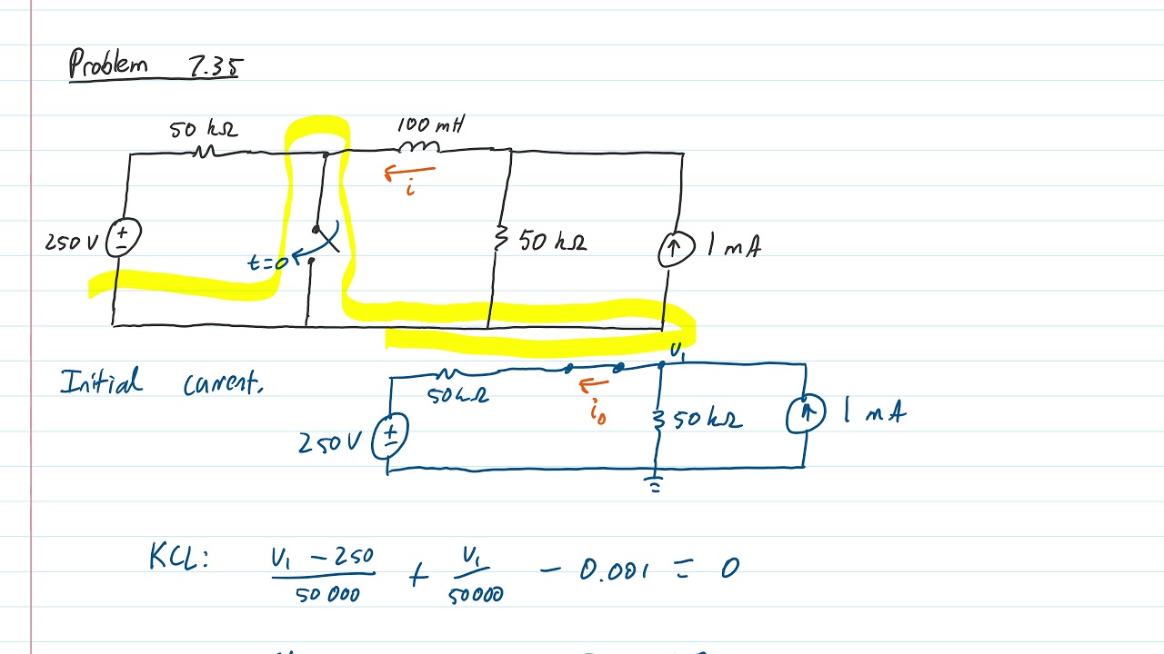 EG1012 Week 12 Video 3 - Finding initial and final values for first order circuits