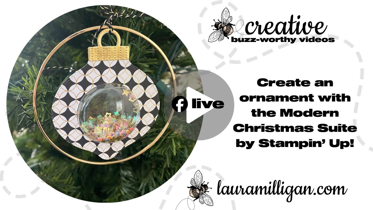 Создайте рождественское украшение вместе с Лаурой и набором Modern Christmas Suite от Stampin Up.