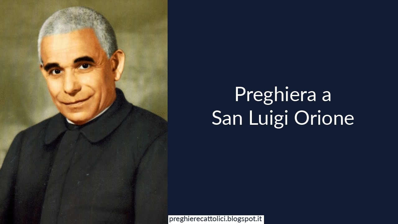 Preghiera a San Luigi Orione