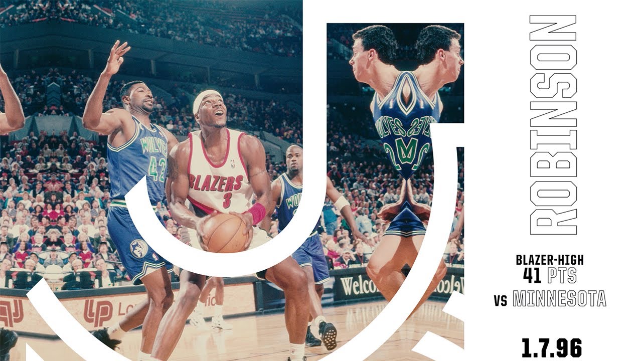 Cliff Robinson 41 PTS vs. Minnesota | Classic Trail Blazers Games
