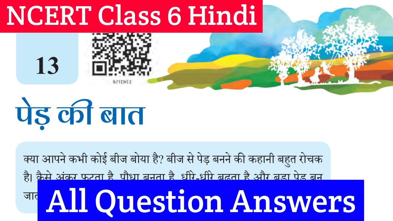 NCERT Class 6 Hindi Malhar Chapter 13 Ped ki Baat Question Answers |