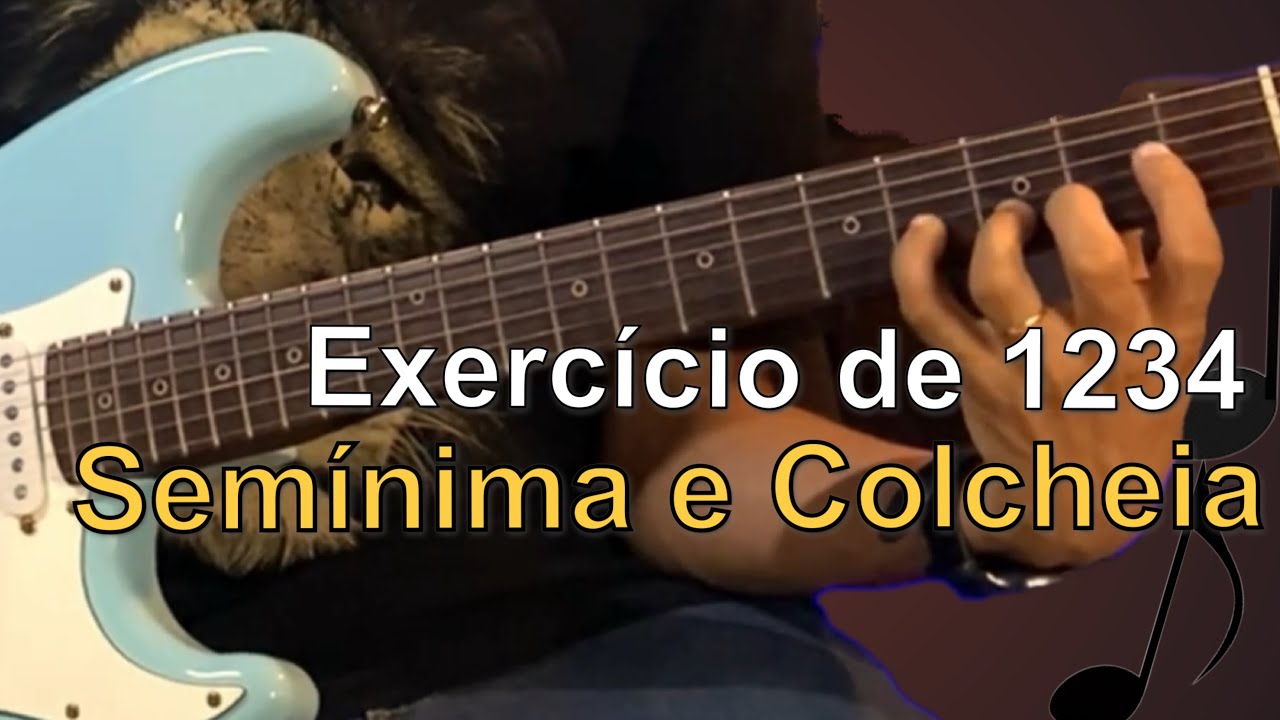 EXERCÍCIO 1234 COM METRÔNOMO EM SEMÍNIMA, COLCHEIA E SEMICOLCHEIA E TÉCNICA DO STACCATO!