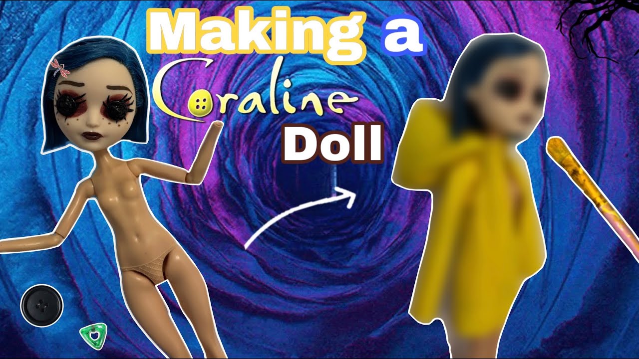 Making a Skullector Coraline doll! Monster high doll 
