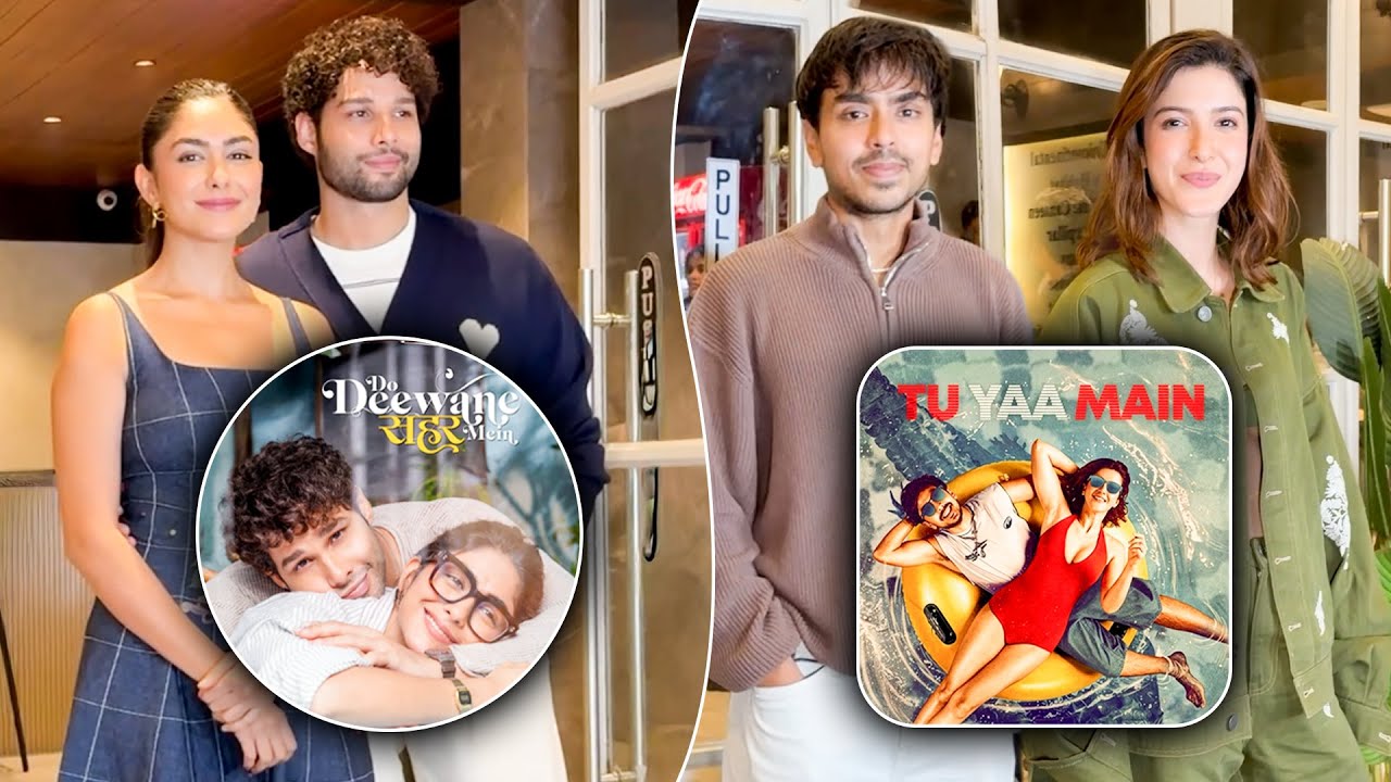 Do Deewane Seher Mein & Tu Yaa Main Leading Pairs Spotted In Bandra: Mrunal-Siddhant, Adarsh-Shanaya