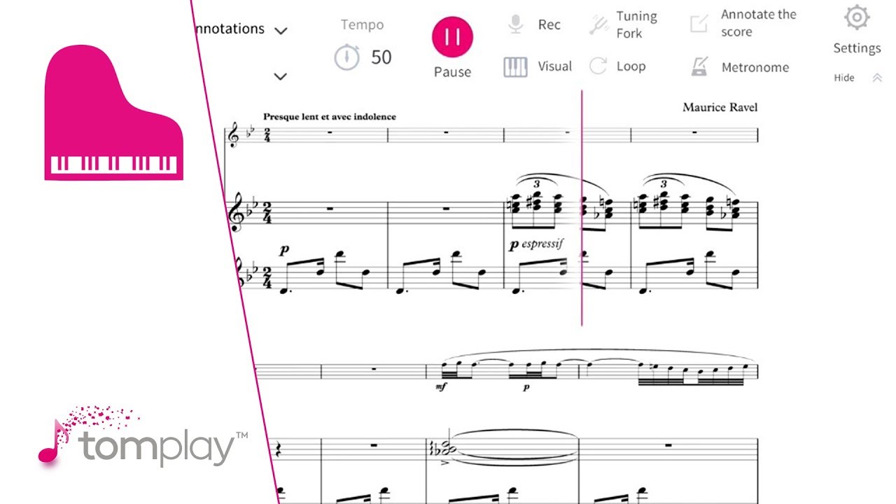 Habanera by Maurice Ravel for piano - Sheet Music
