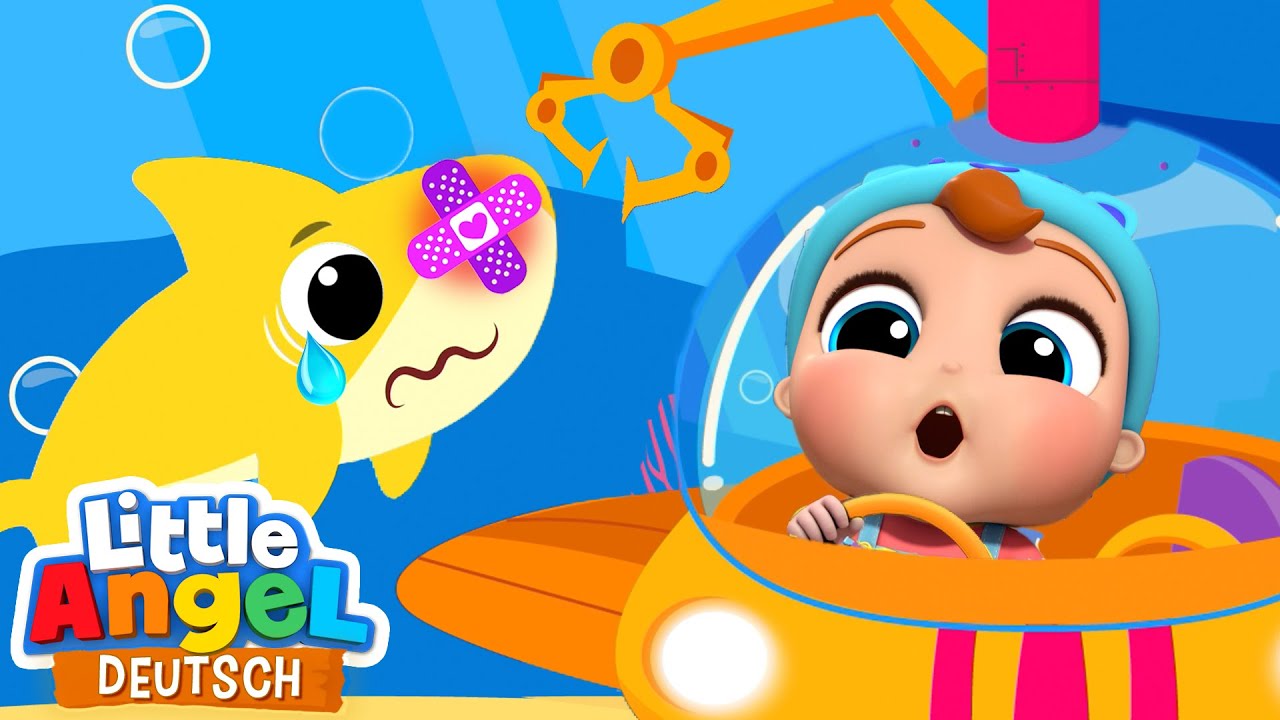 Baby Hai hat ein Aua! | Zeichentrick | Little Angel Deutsch - Kinderlieder