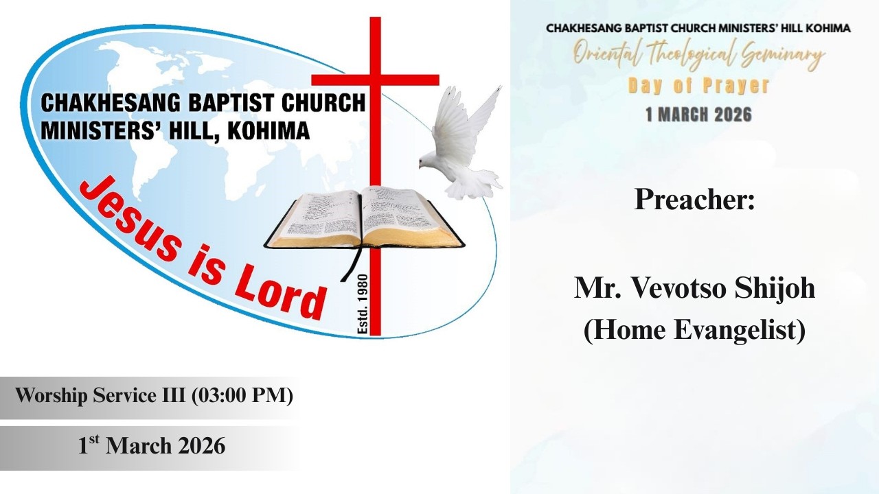 WORSHIP SERVICE III (OTS Day of Prayer) | 1st March 2026 | 3:00 PM