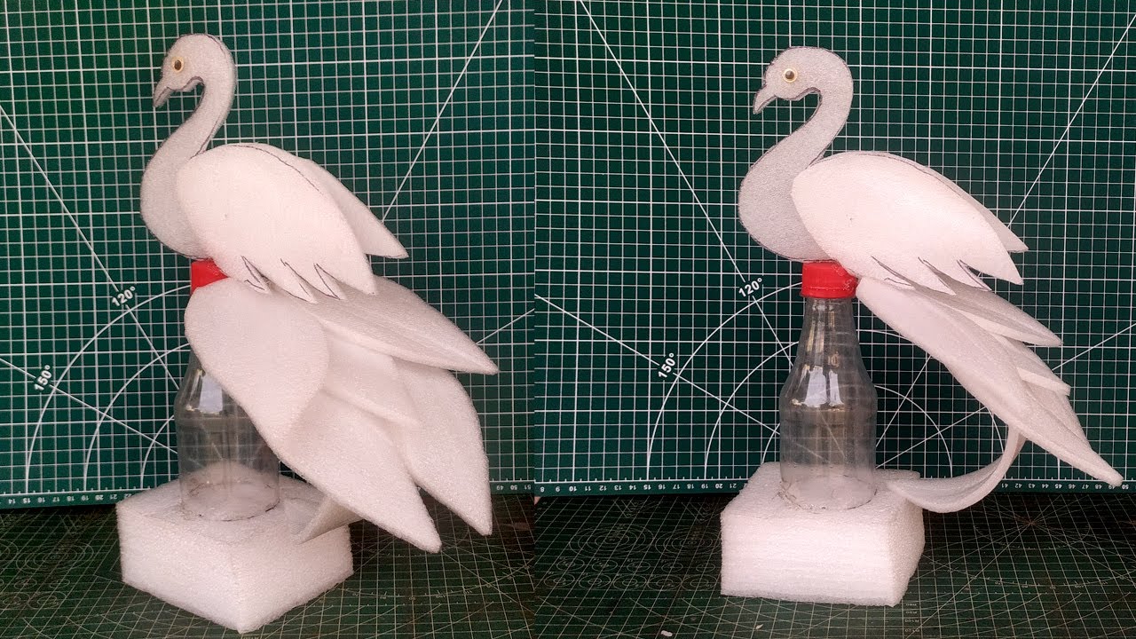 Easy Peacock Home Decor Making Idea |Best Out Of Waste Plastic Bottle and Foam Sheet | Foam Peacock 