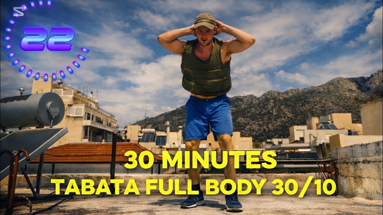 30 minutes intermediate  Tabata-Full body workout 30/10!