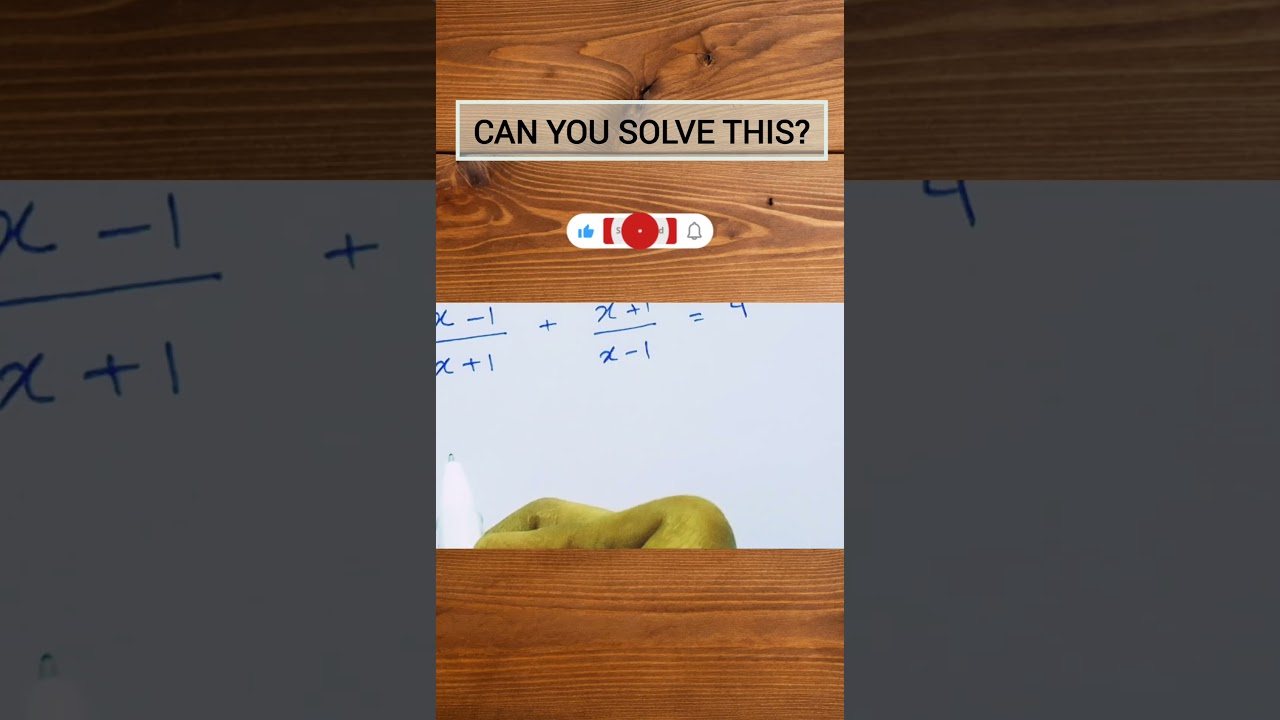 Challenging Math Problem You Can Try | Nice Math Olympiad Problem 